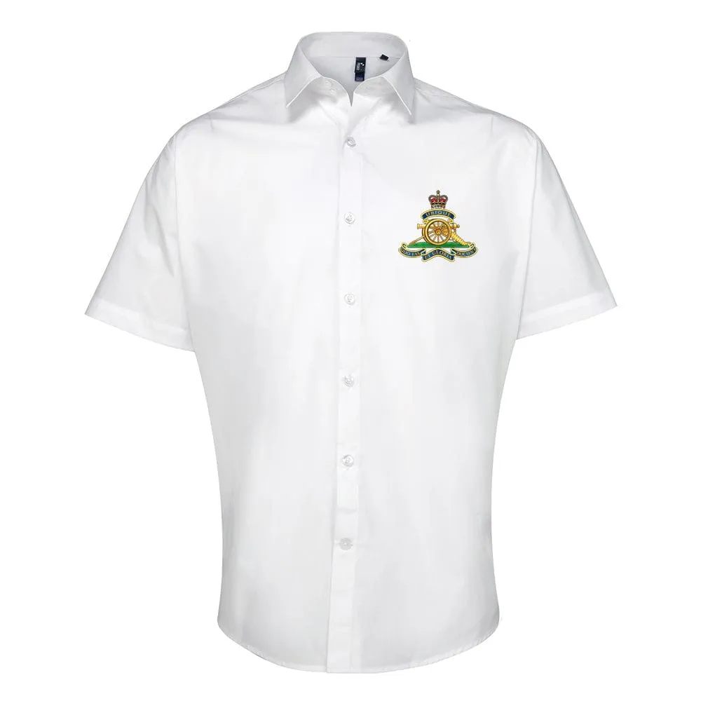 Royal Artillery Embroidered Short Sleeve Oxford Shirt