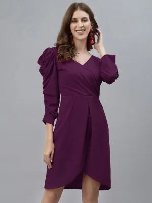 Royal Plum Fit and Flare Dress