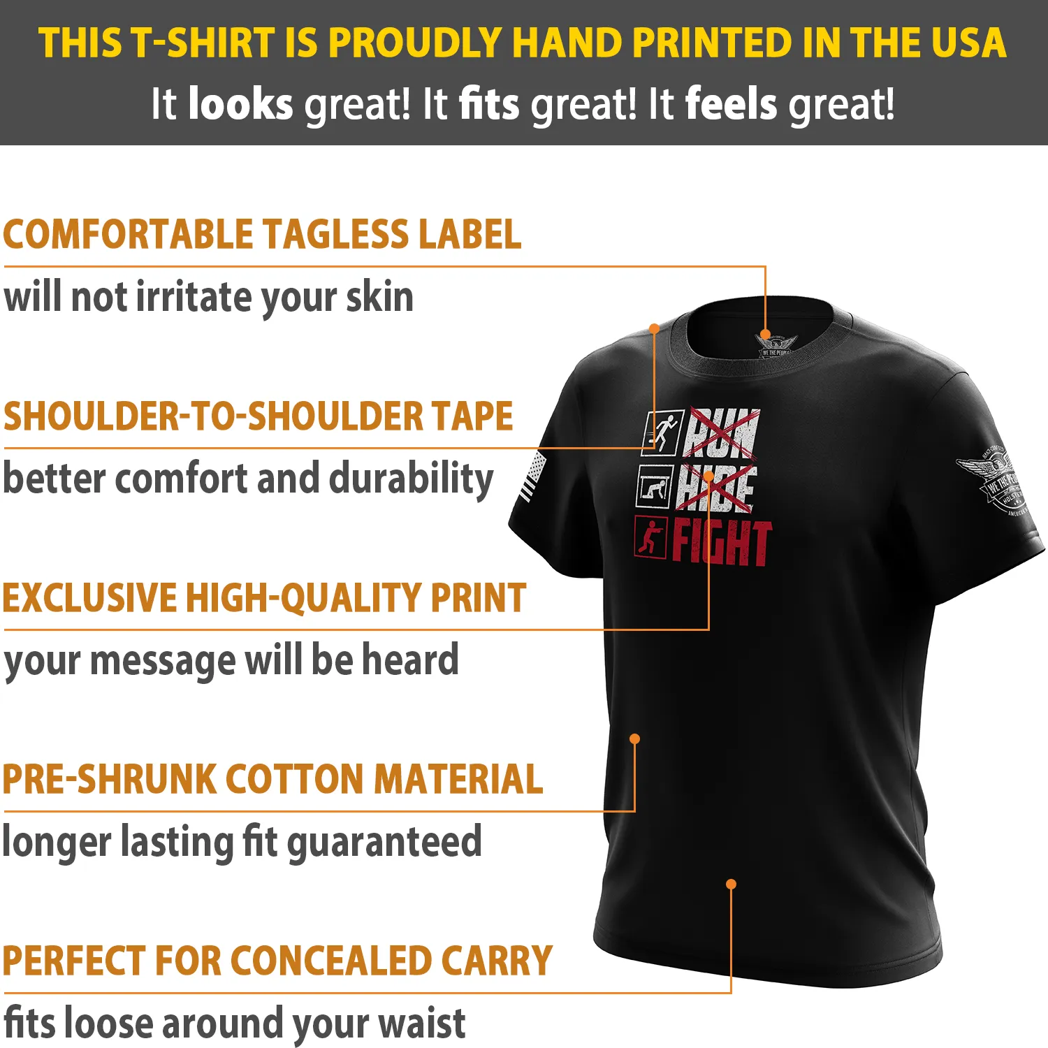 Run Hide Fight Short Sleeve Shirt