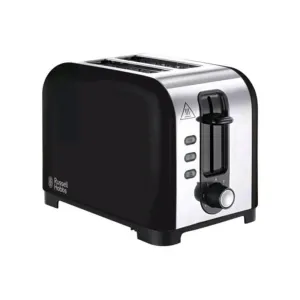 Russell Hobbs Henley 2 Slice Stainless Steel Toaster - Black