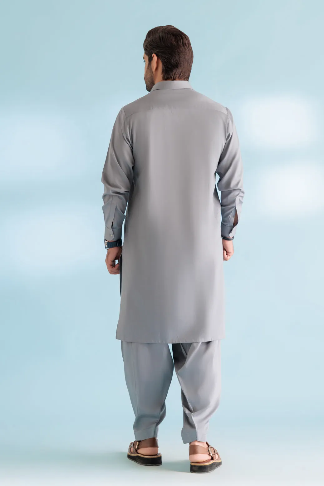 S-STEEL-BLENDED-KURTA SHALWAR - (KSRW23-023) BIN 53 M4