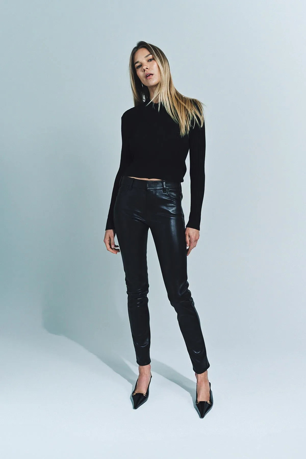 SABLYN | FRANCES CROPPED COLLARED HENLEY