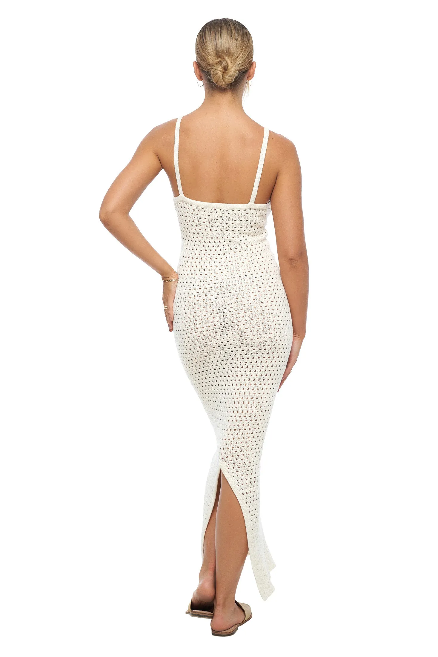 Sam Knitted Maxi Dress - White