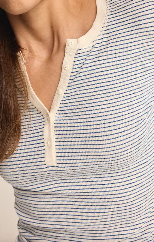 scarlett stripe rib henley