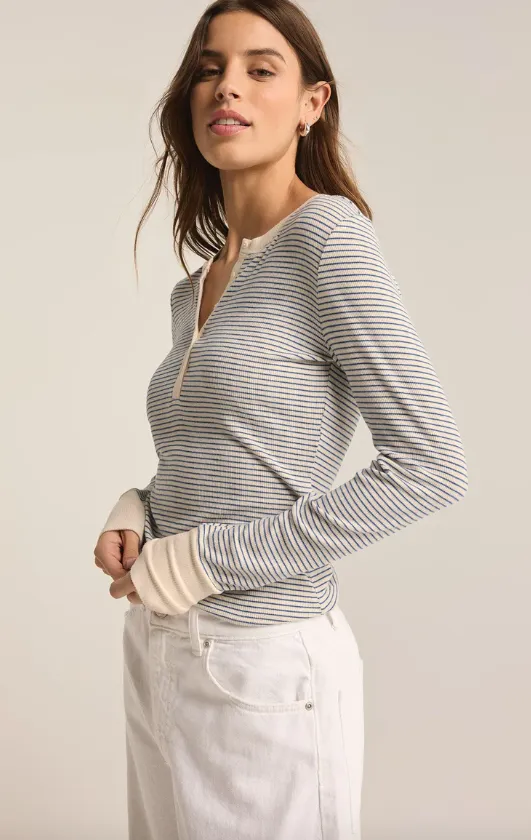 scarlett stripe rib henley