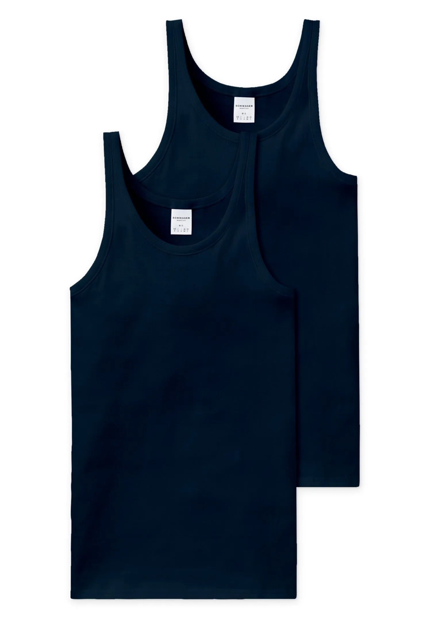 Schiesser - Cotton Essentials Fine Rib - Tank Top 2 Pack - NEW