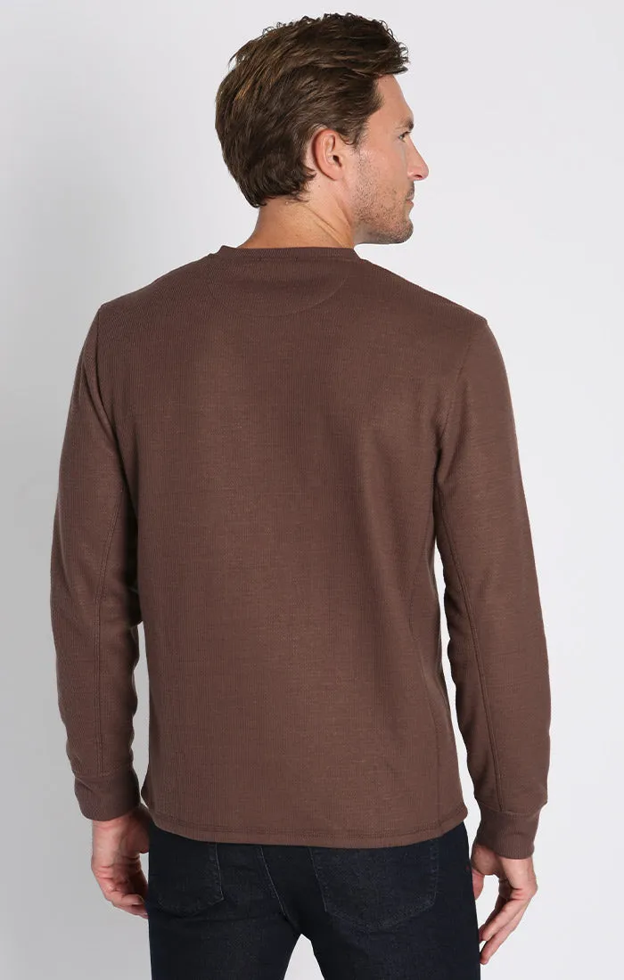 Sherpa Lined Waffle Henley