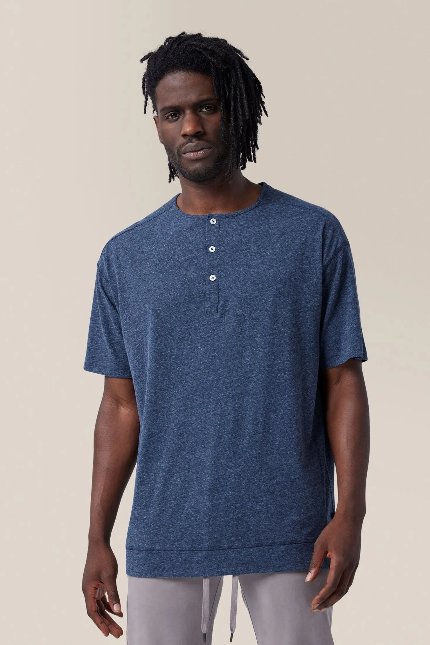 Short Sleeve Henley | Cotton Jersey