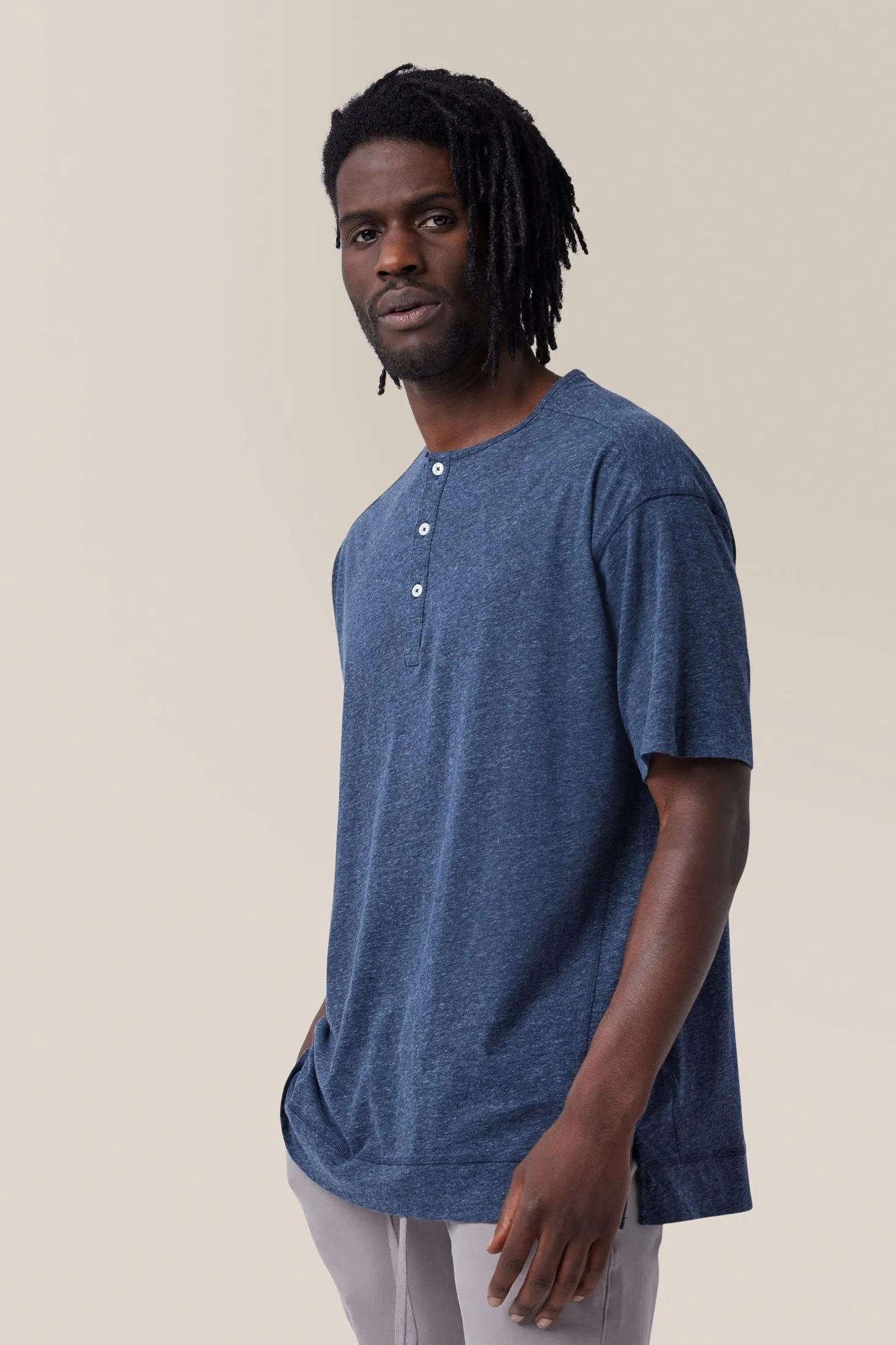 Short Sleeve Henley | Cotton Jersey