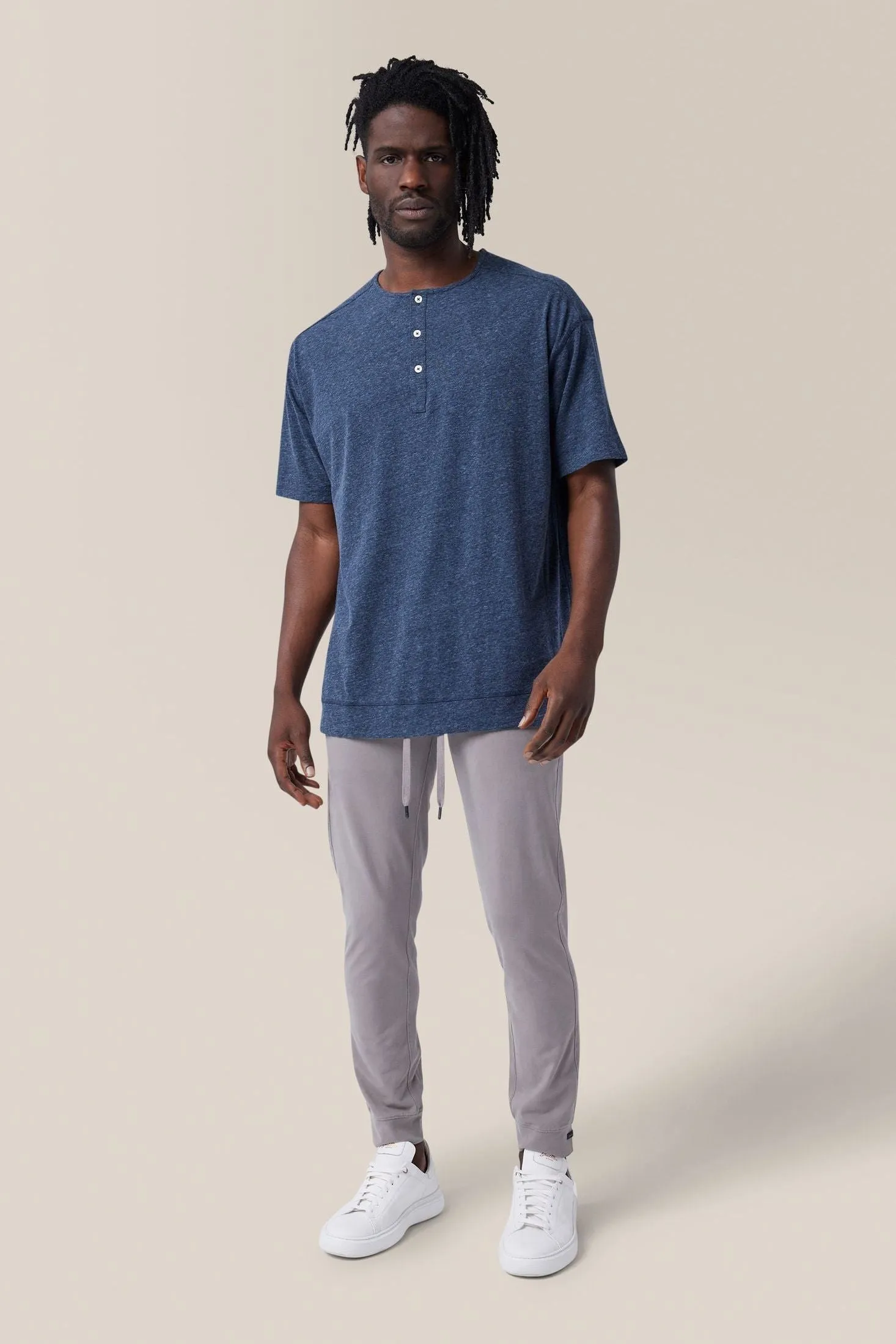 Short Sleeve Henley | Cotton Jersey