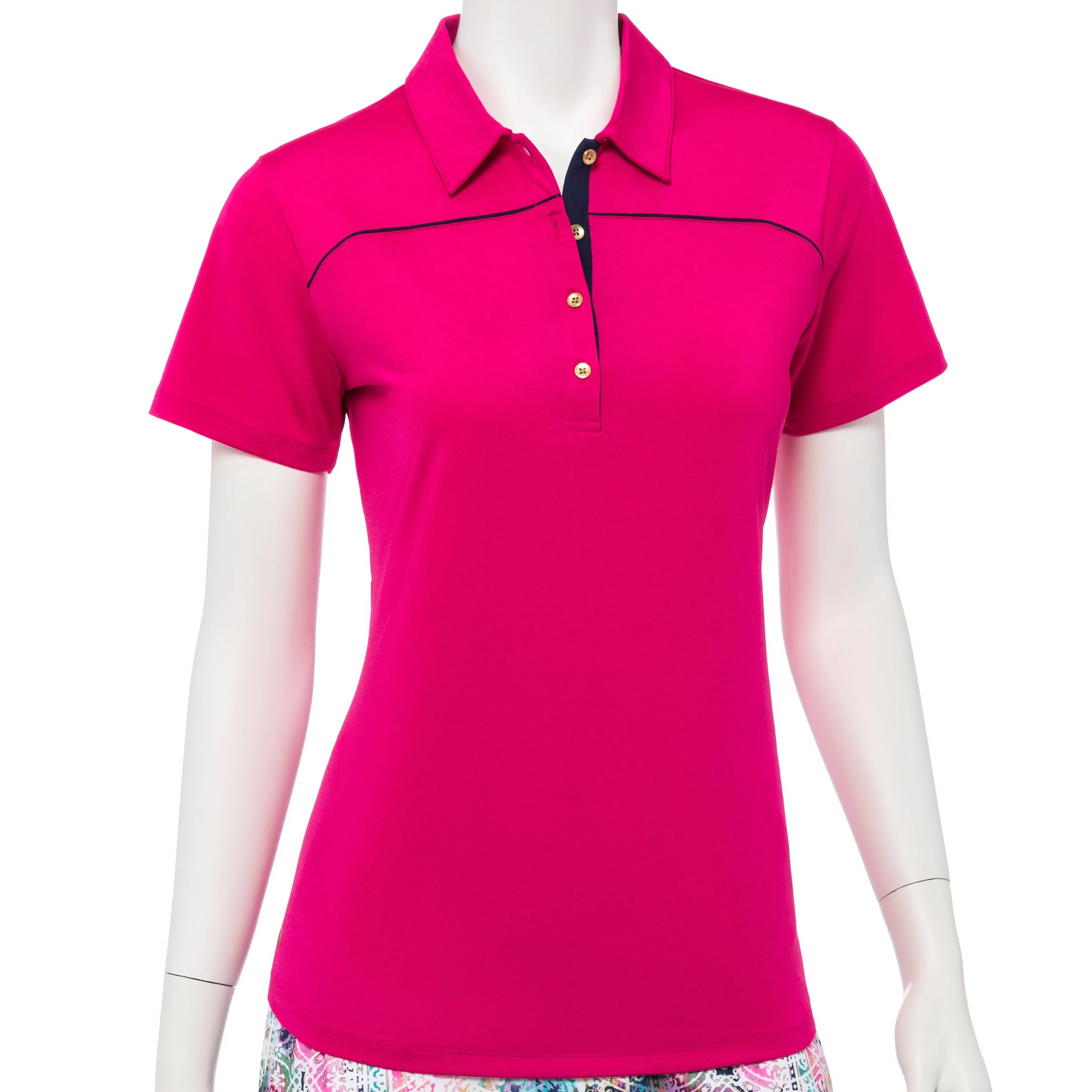 Short Sleeve Polo w/Lacing Work Cutout Back Detail - SALE