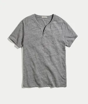 Shortsleeve Henley in Flax Grey