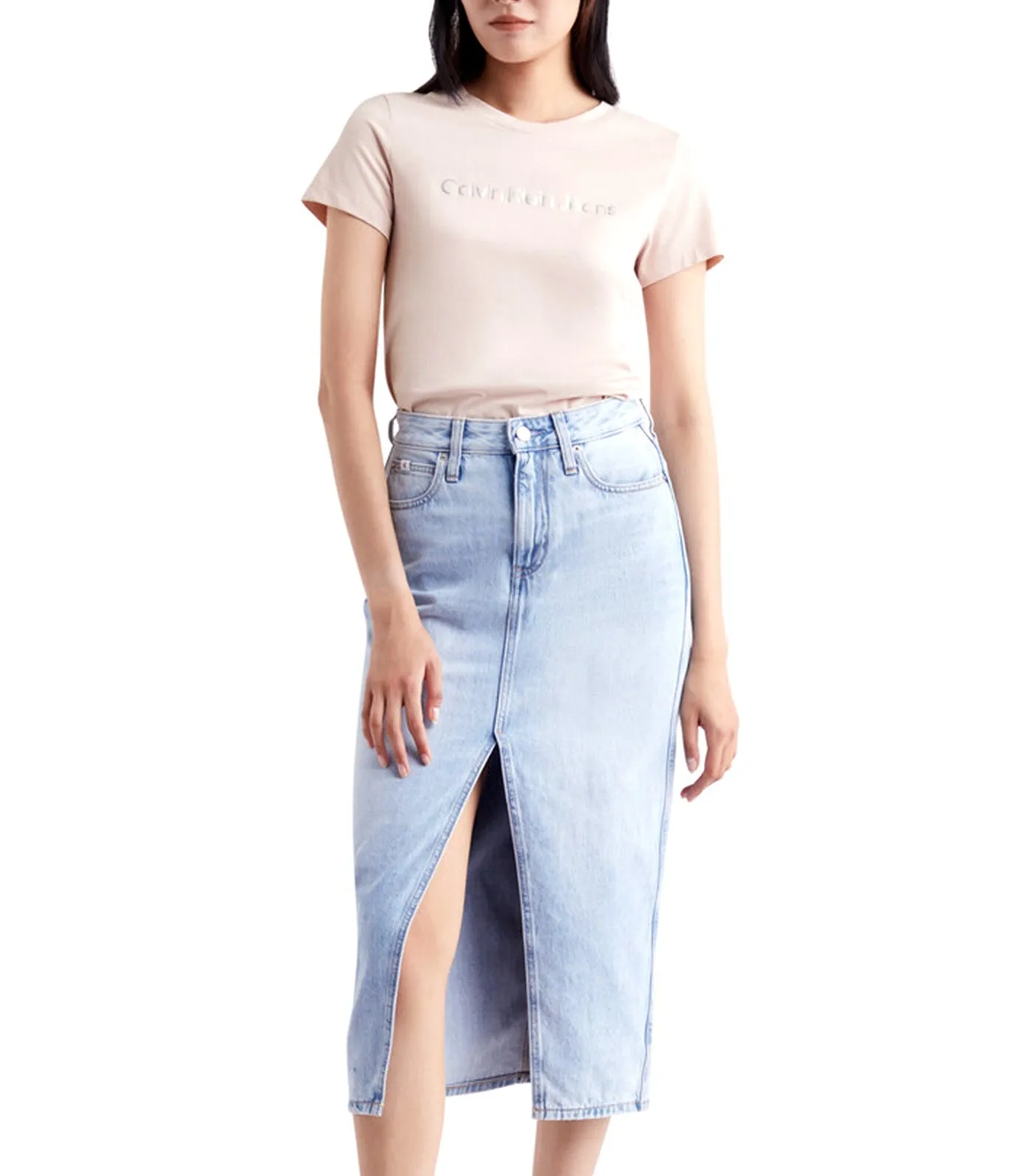 Shrunken Institutional Slim T-Shirt Sepia Rose