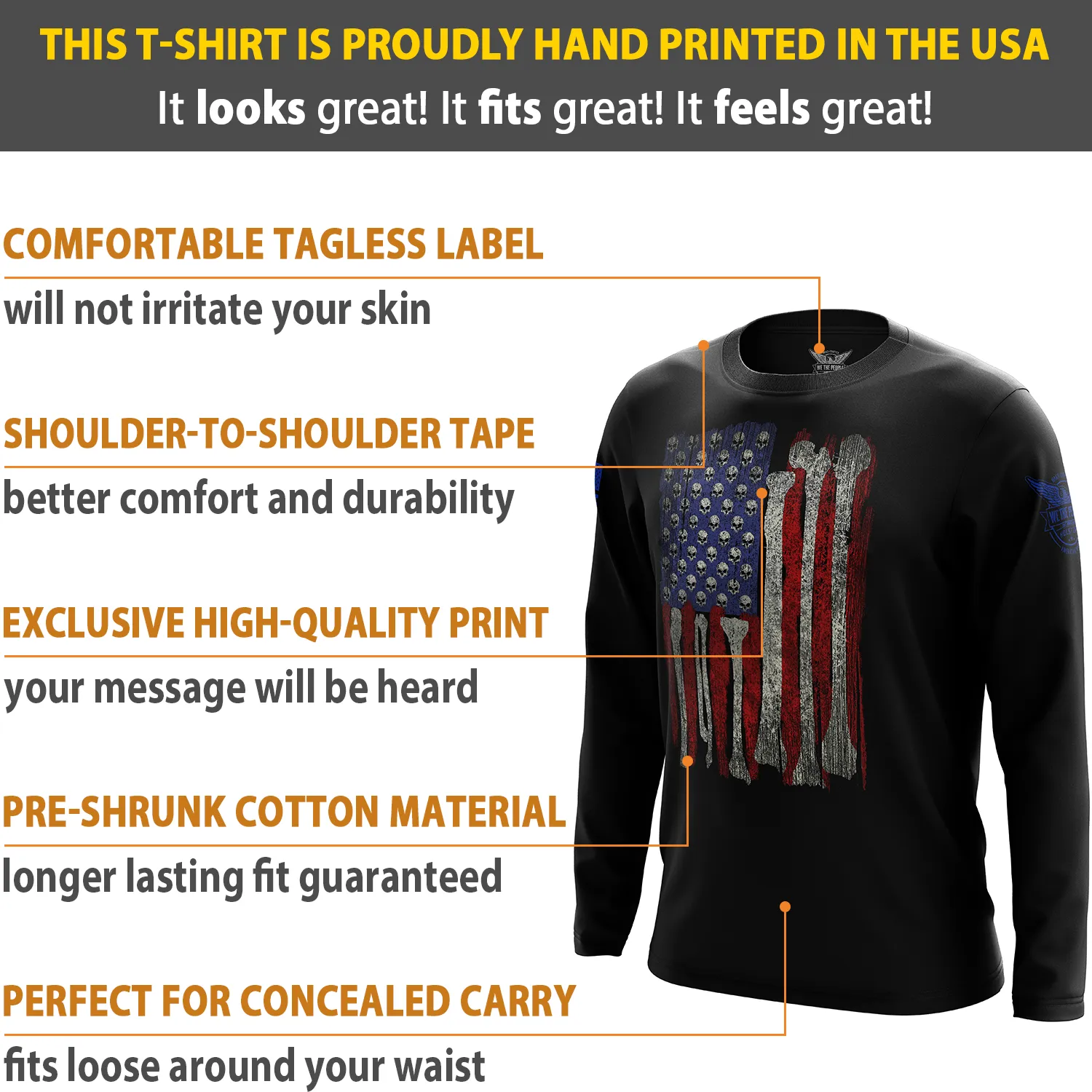 Skull Flag Long Sleeve Shirt