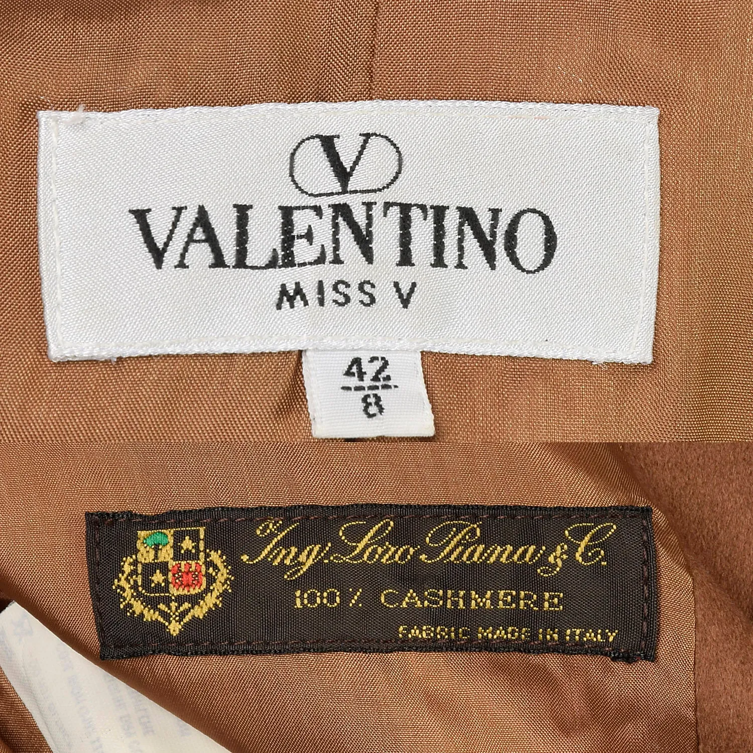 Small-Medium Valentino Brown Cashmere Coat