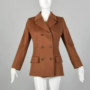 Small-Medium Valentino Brown Cashmere Coat