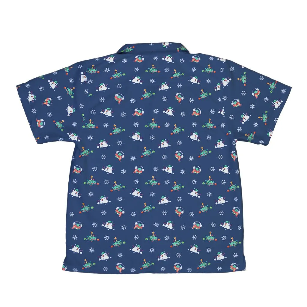 Snowing Frogs Chilly Night Youth Hawaiian Shirt