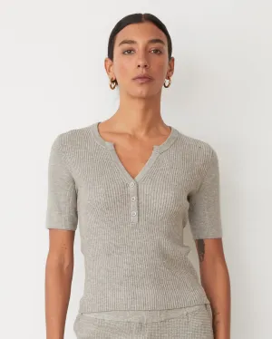 Softknit Rib Waffle Henley