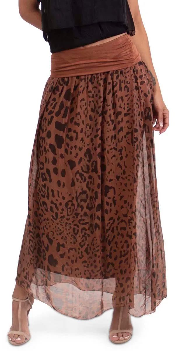 Sondra Leopard Maxi Skirt