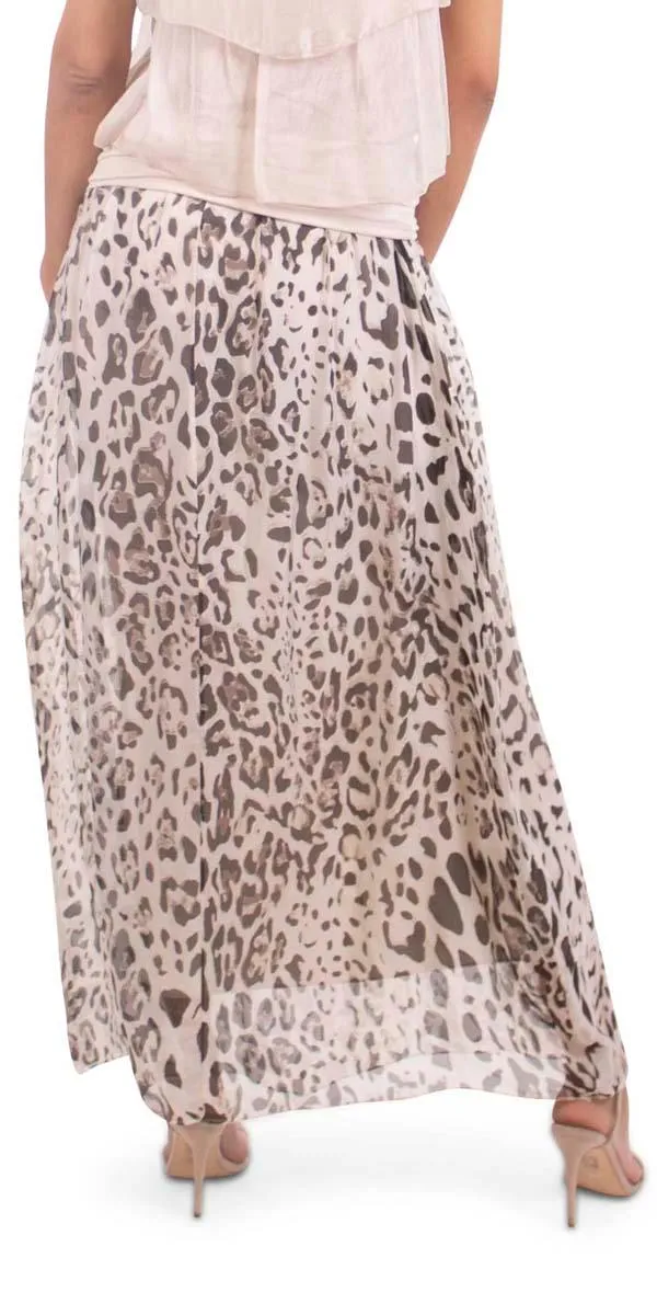 Sondra Leopard Maxi Skirt