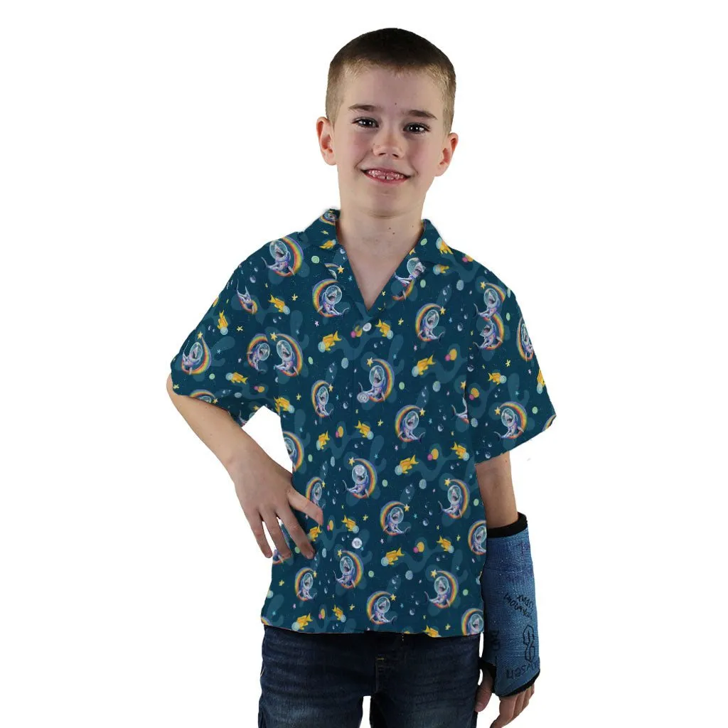 Space Sharks Youth Hawaiian Shirt