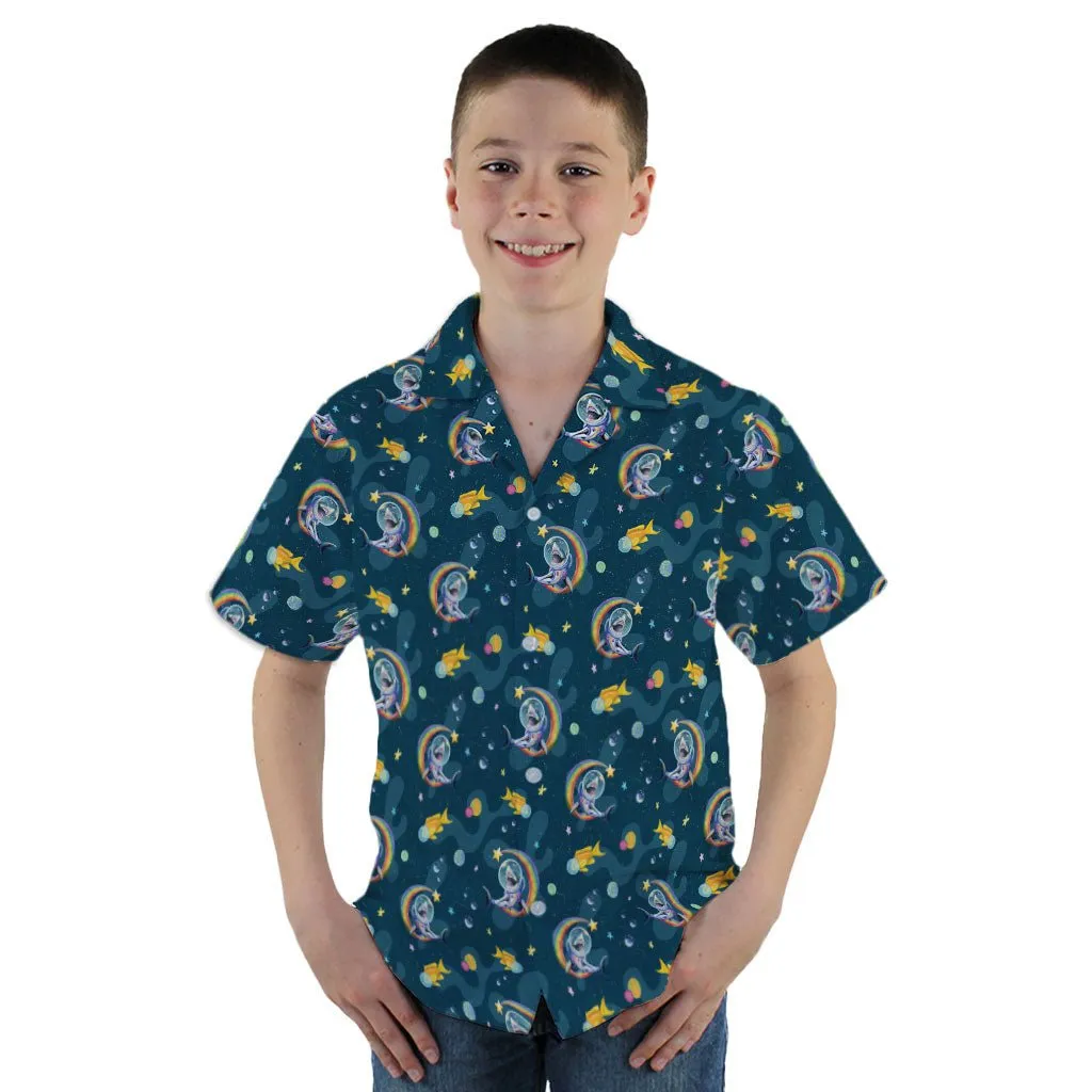 Space Sharks Youth Hawaiian Shirt