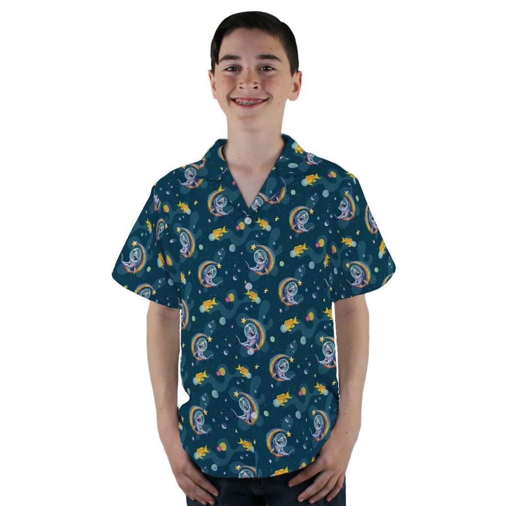 Space Sharks Youth Hawaiian Shirt