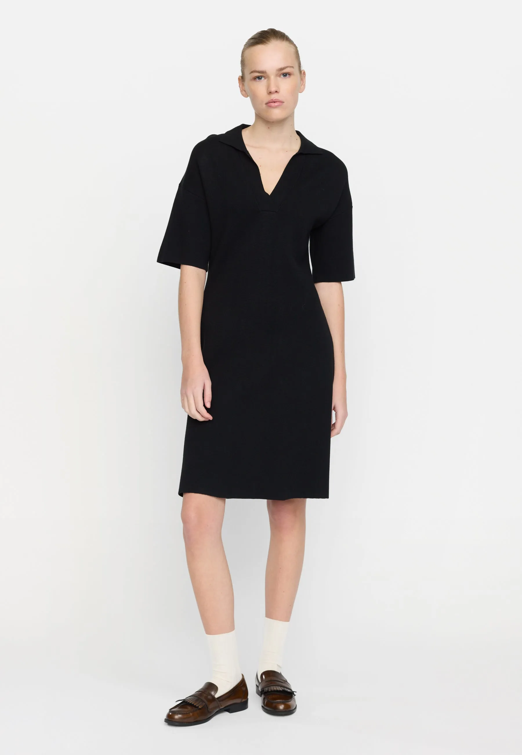 SRHenrietta Polo Dress knit - Black