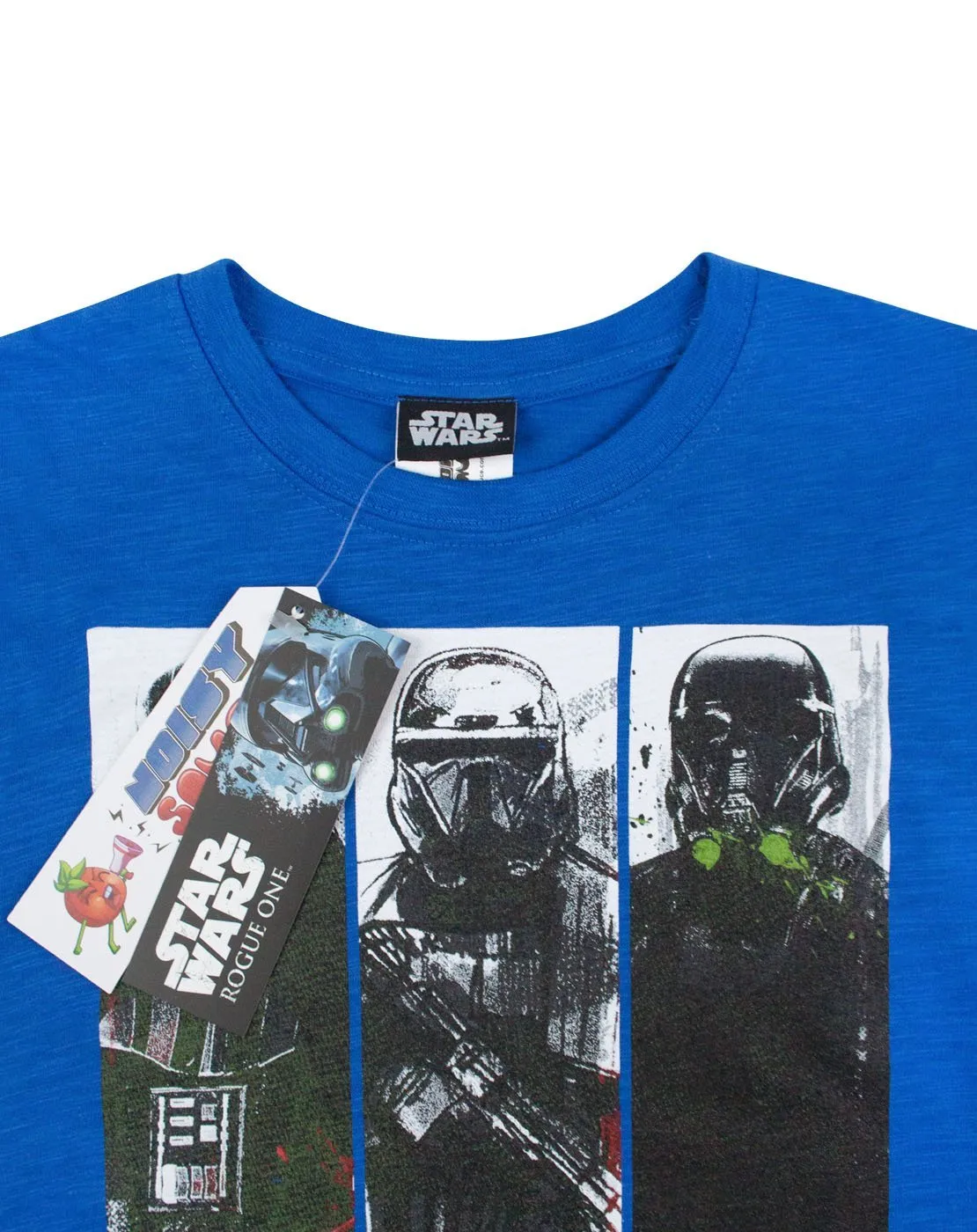 Star Wars Rogue One Character Panels Blue Boy's T-Shirt