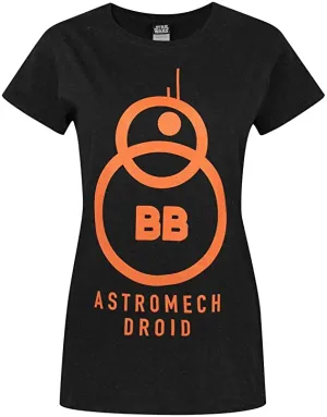 Star Wars The Force Awakens Bb-8 Astromech Droid Women's T-Shirt Black