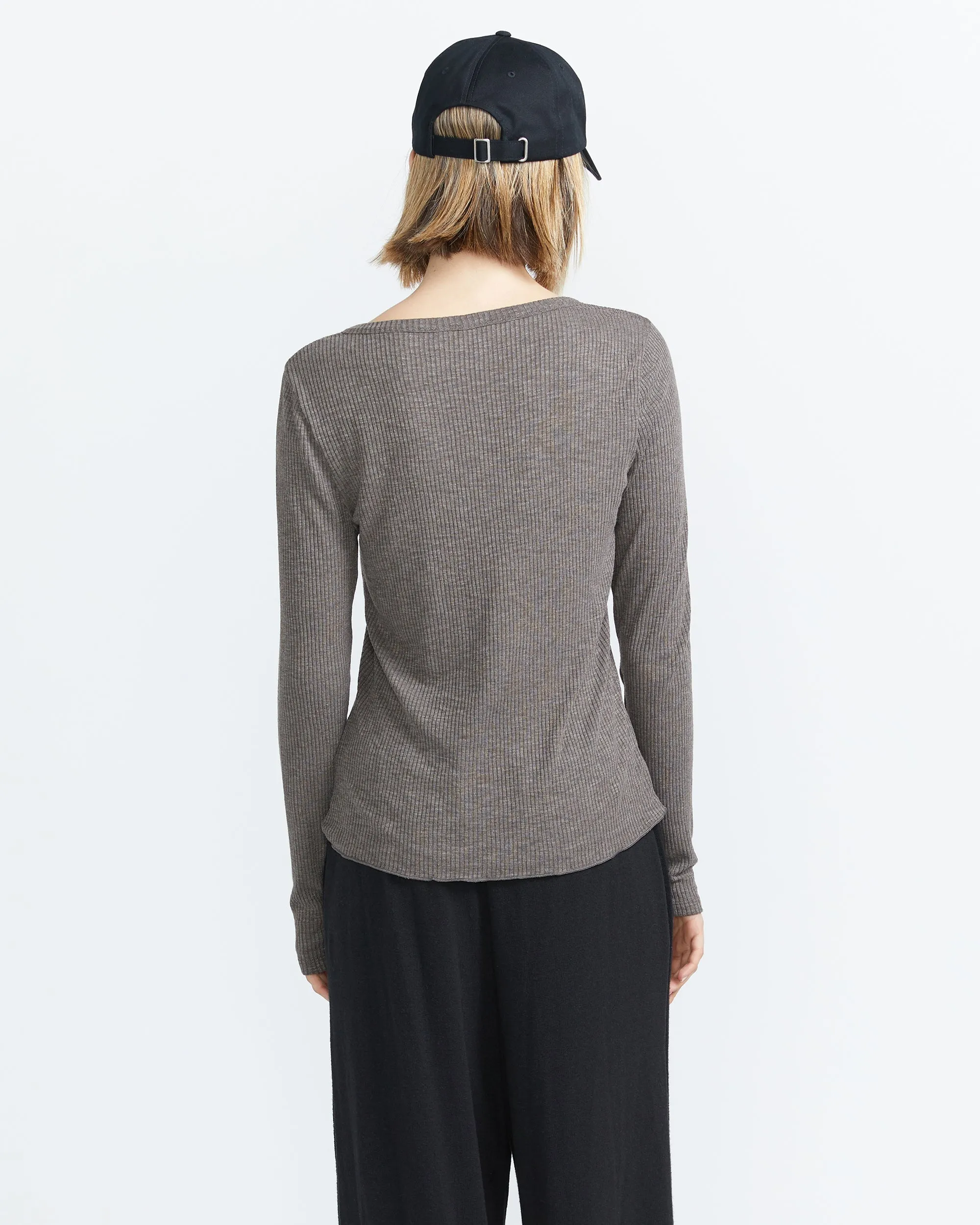 Stone Mtn Mama Long Sleeve Top - Dark Grey