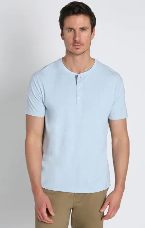 Stretch Pima Blend Short Sleeve Henley