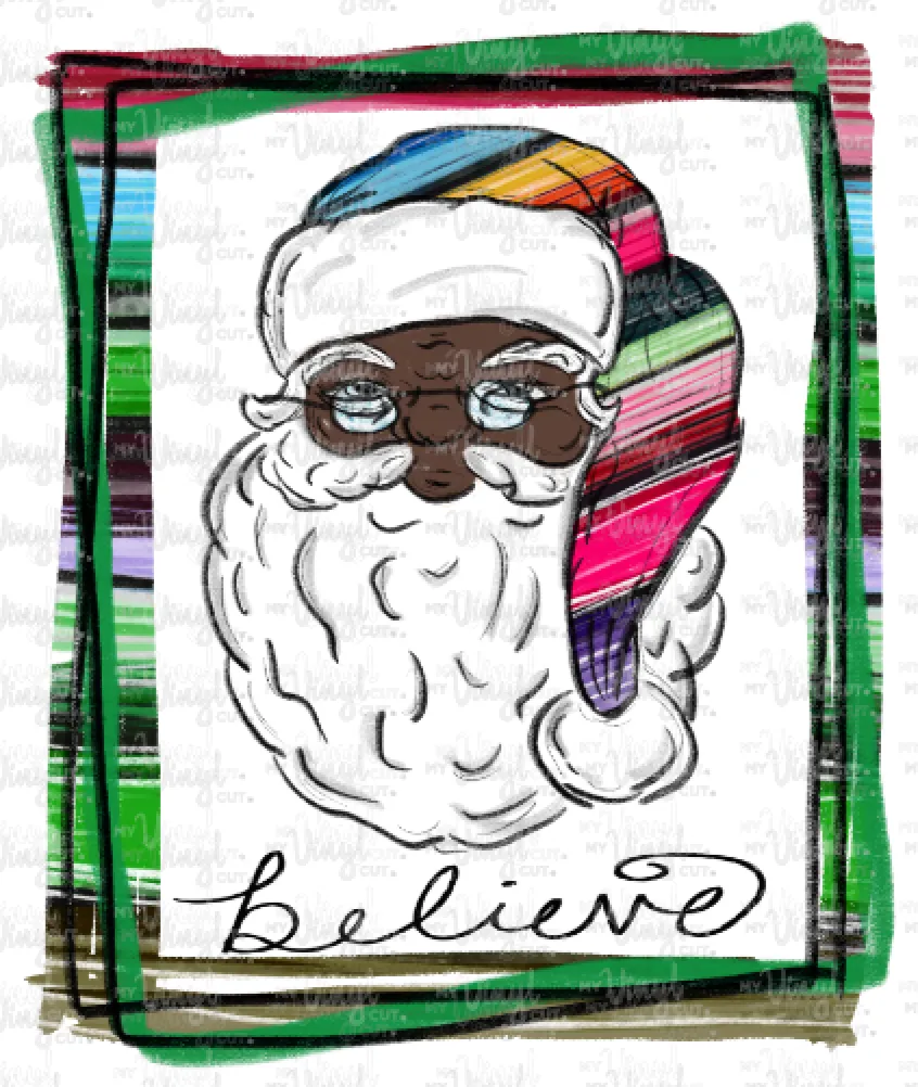 Sublimation Transfer African American Santa Serape