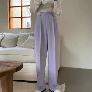 Summer High Waist Wide Legs Suit Pants