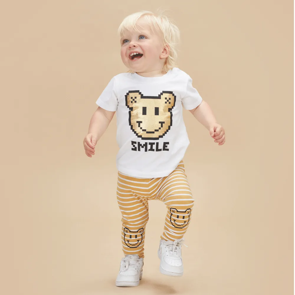 T-Shirt, Gold Digi Smile