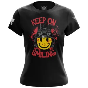 Tactical Smiley Face Women's Short Sleeve Shirt