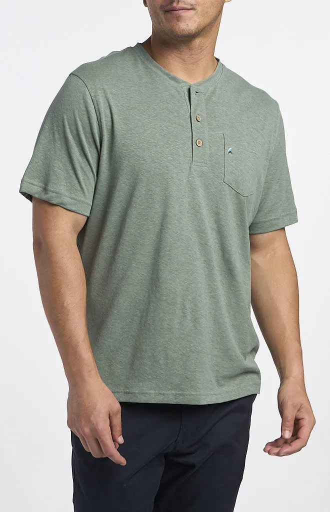 Tailor Vintage Hemp Cotton Jersey Short-Sleeve Henley