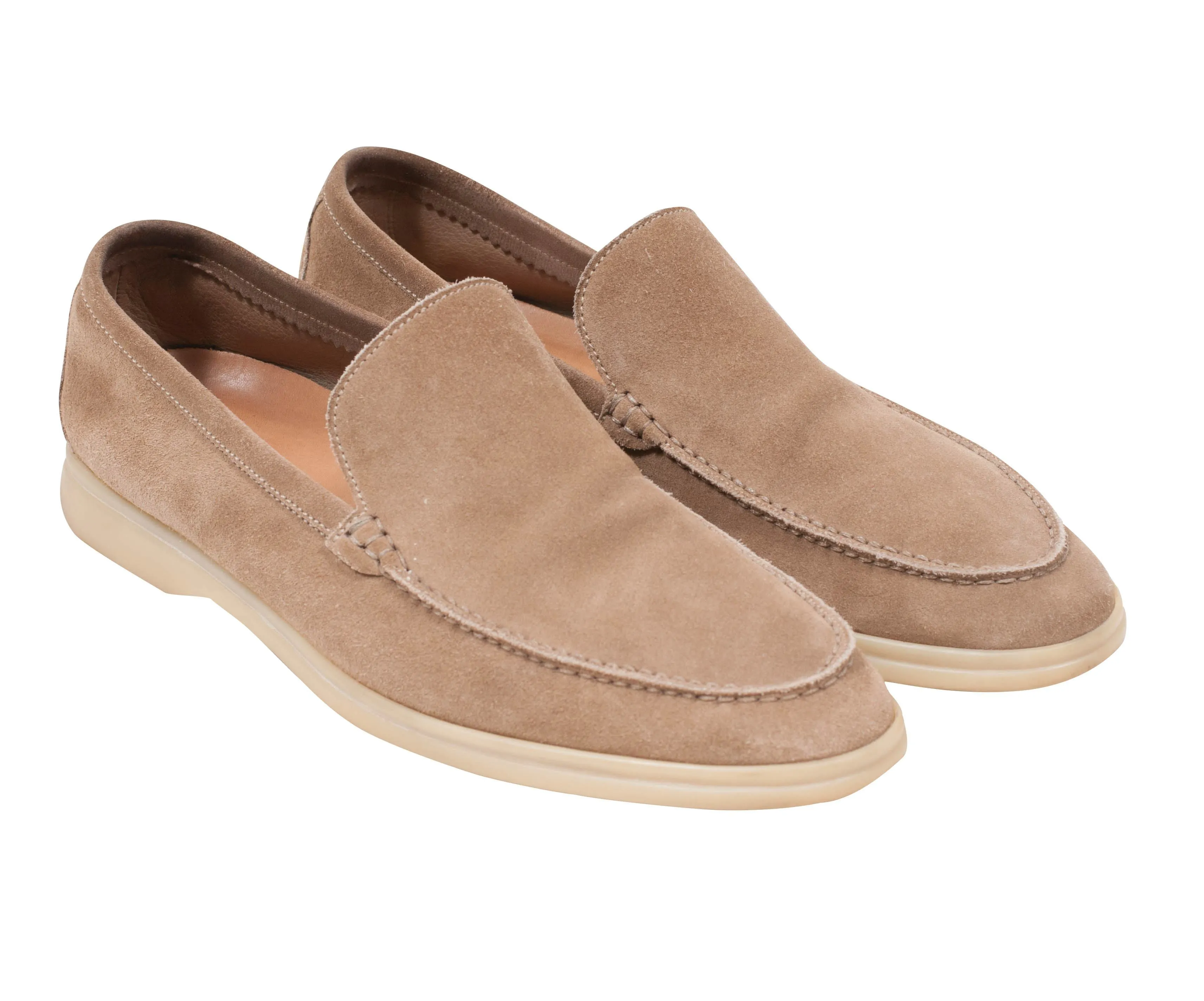 Tan Suede Summer Walk Slip Ons