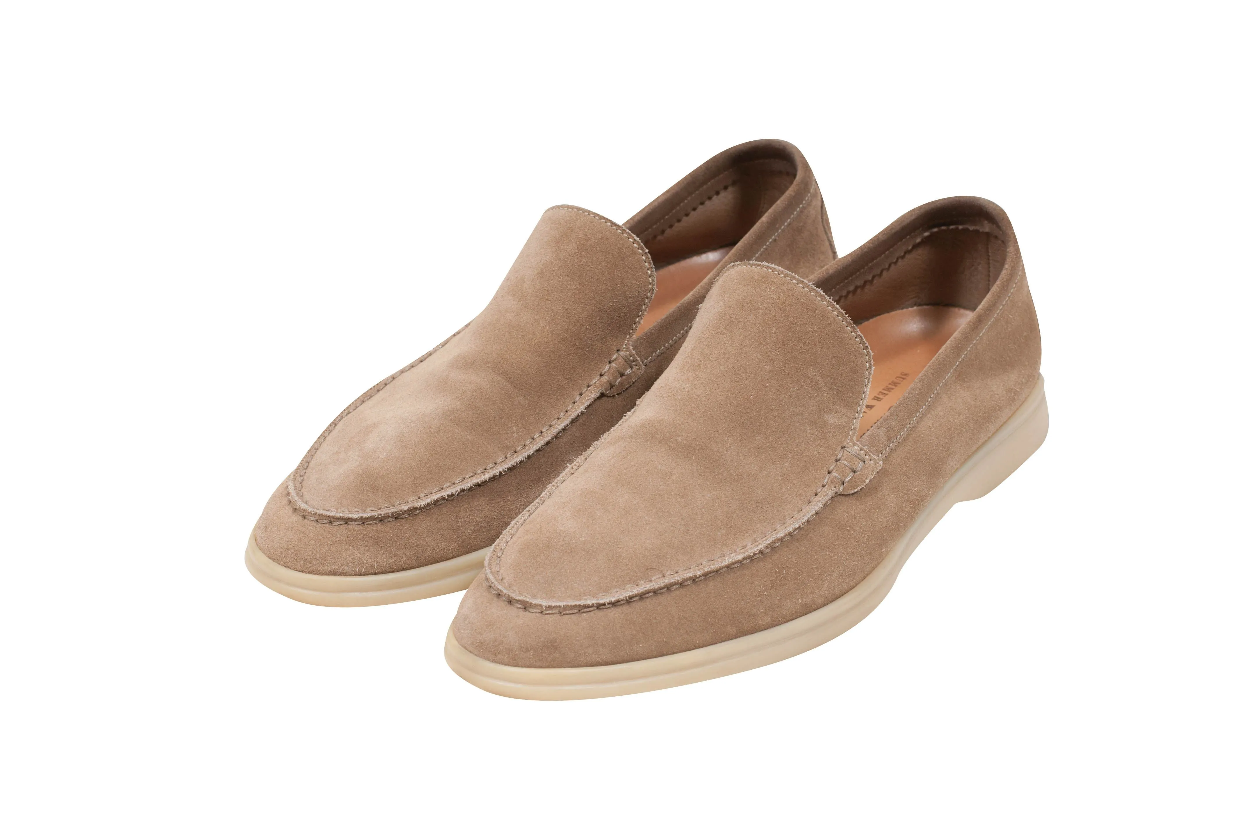 Tan Suede Summer Walk Slip Ons