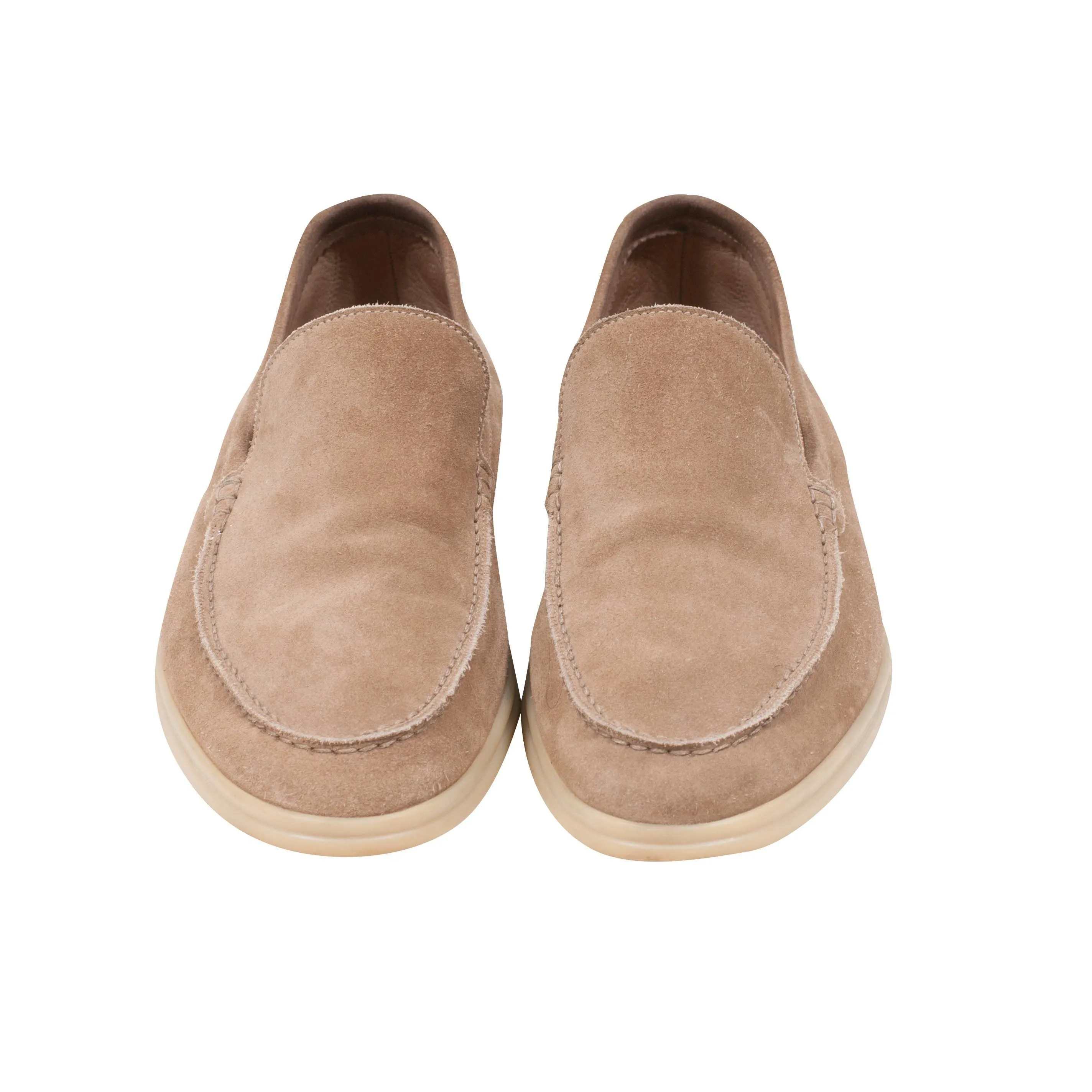 Tan Suede Summer Walk Slip Ons