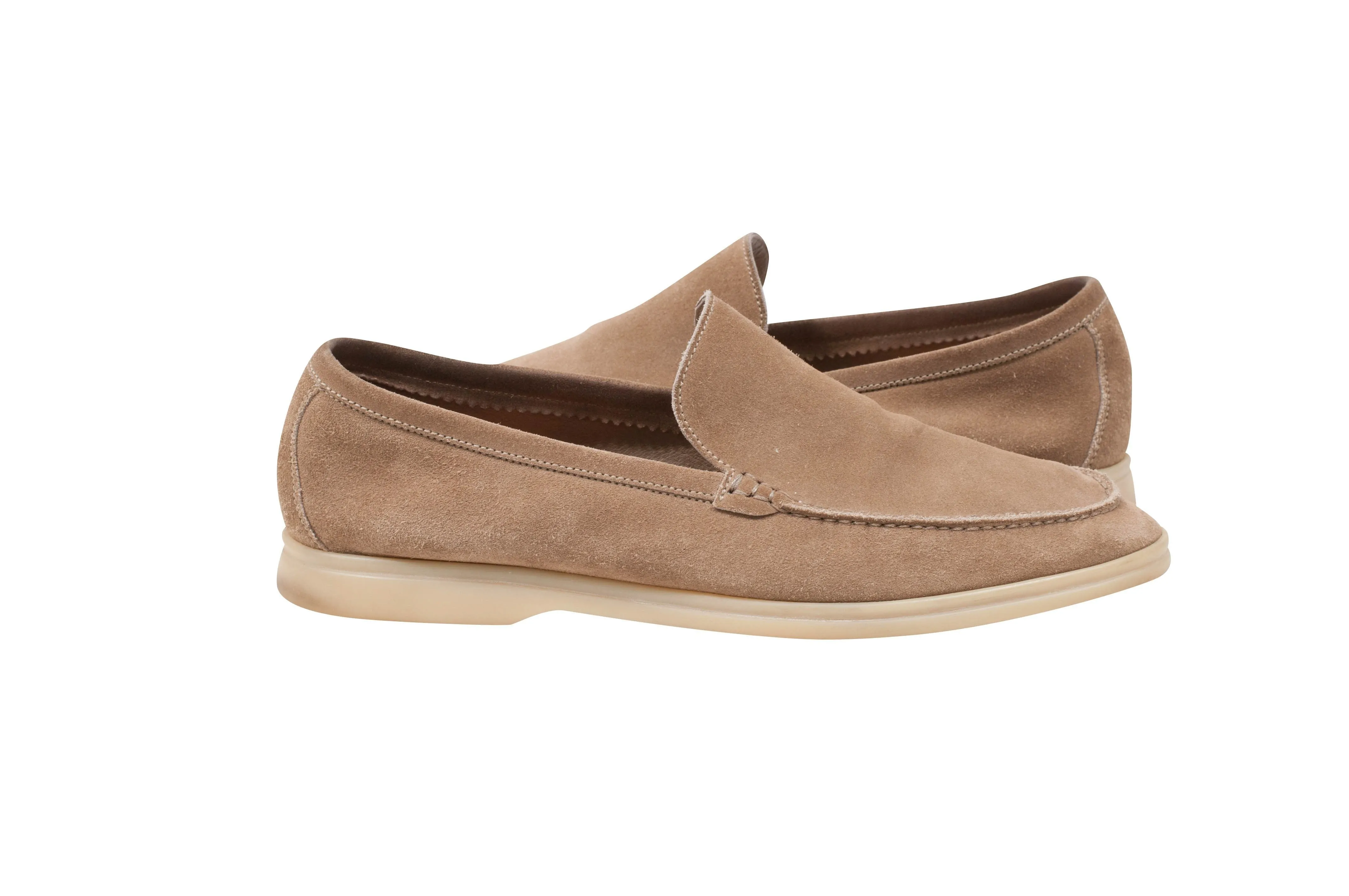 Tan Suede Summer Walk Slip Ons