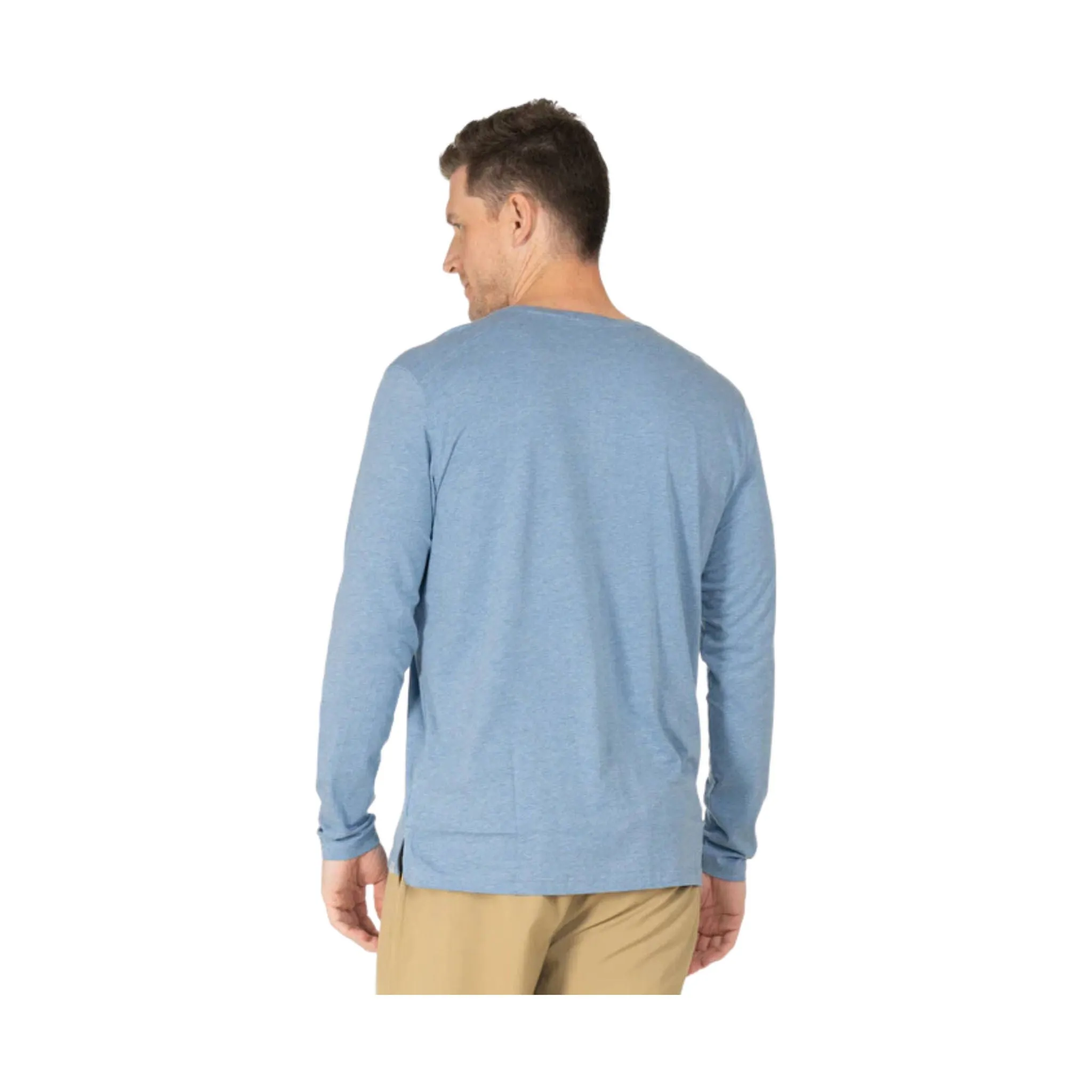 Tasc Men's Everywear Long Sleeve Henley - Chambray Heather - ONLINE STORE CREDIT/EXCHANGE ONLY