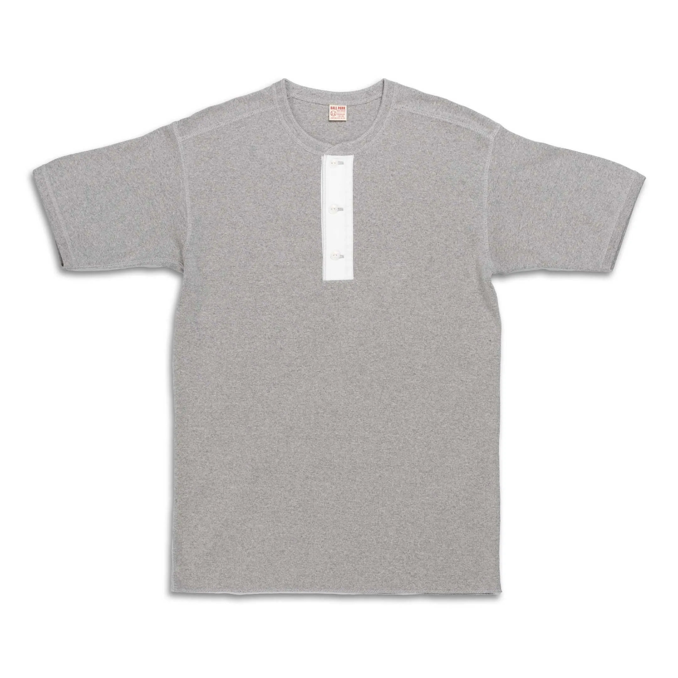 The Real McCoy's Union Henley Undershirt S/S Medium Grey