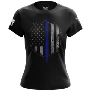 Thin Blue Line Flag Women's Short Sleeve Shirt