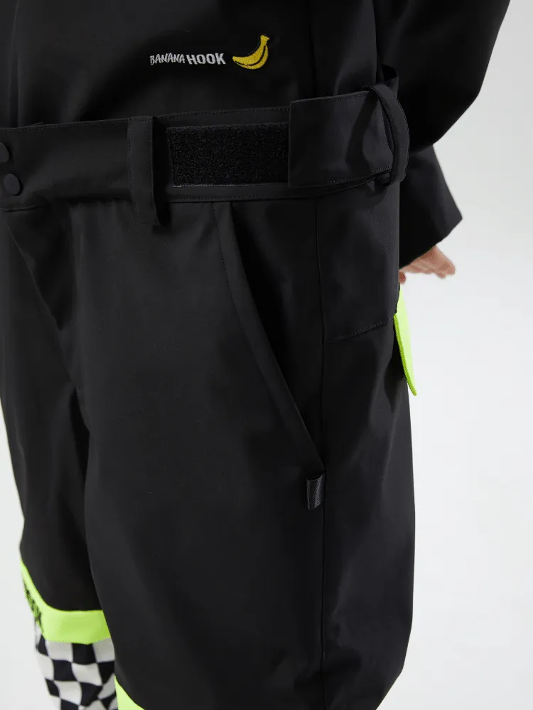 Tolasmik X Banana Hook Premium Chess Baggy Bib Pants - Unisex