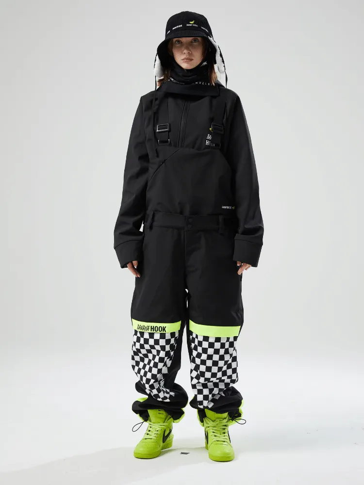 Tolasmik X Banana Hook Premium Chess Baggy Bib Pants - Unisex