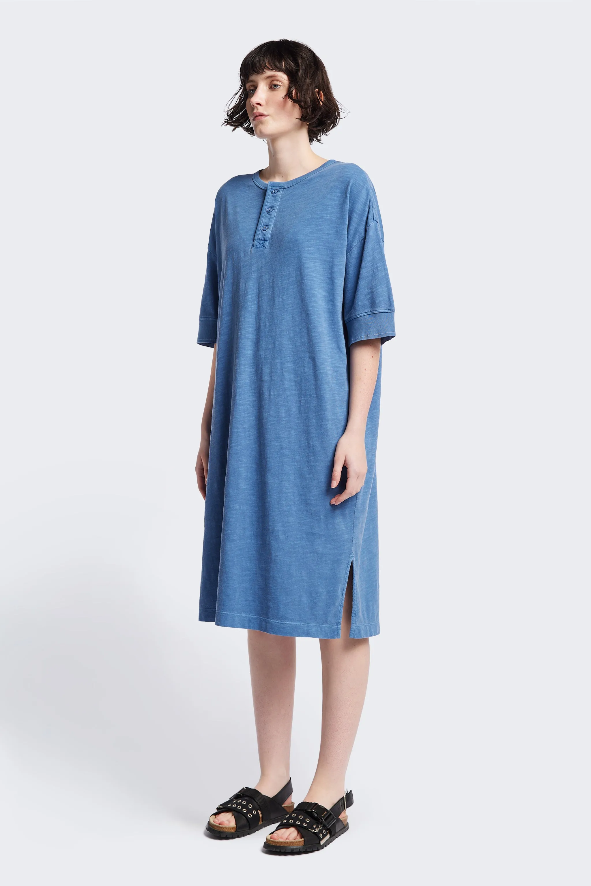 Treatise Henley Dress Blue