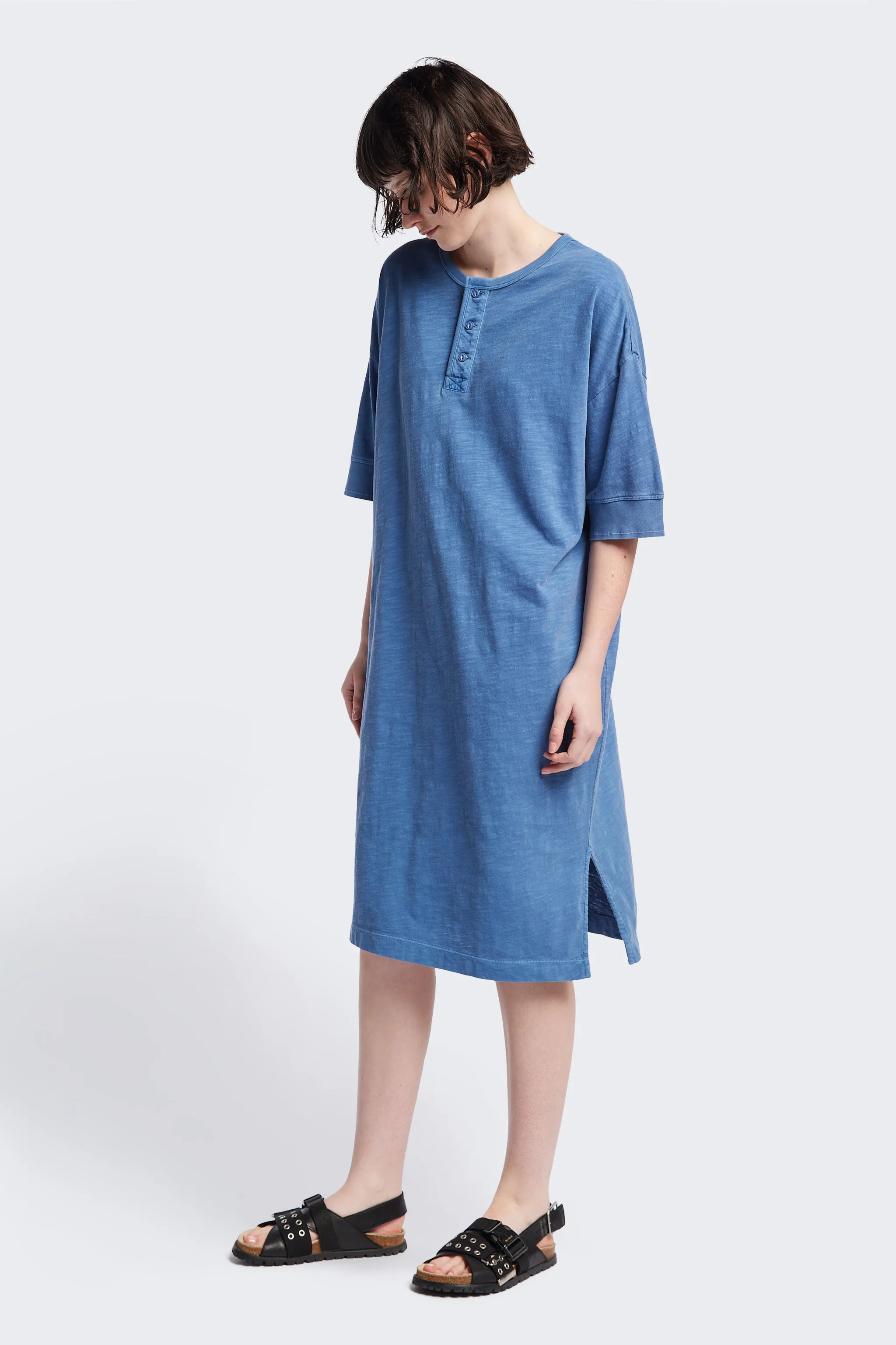 Treatise Henley Dress Blue