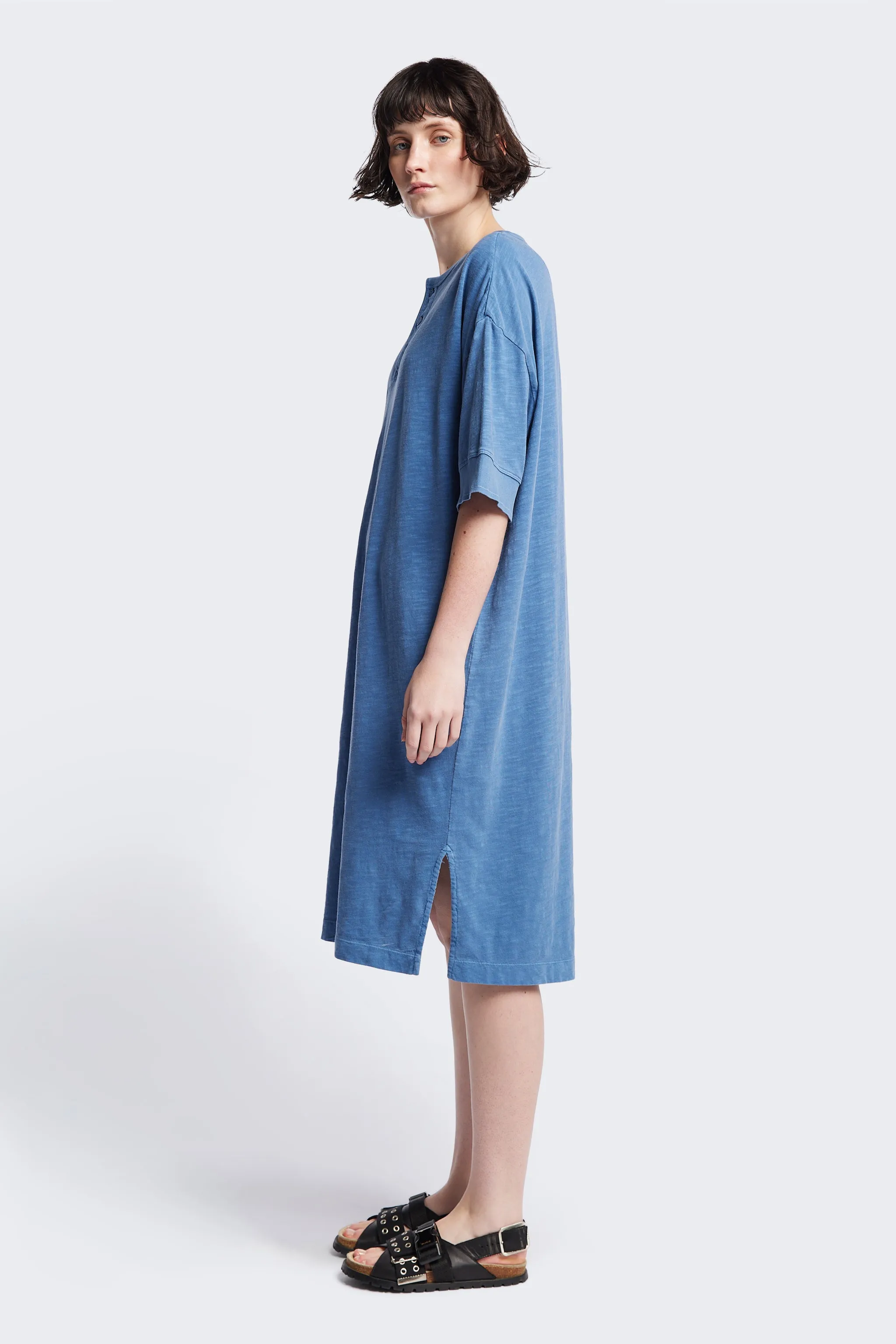 Treatise Henley Dress Blue