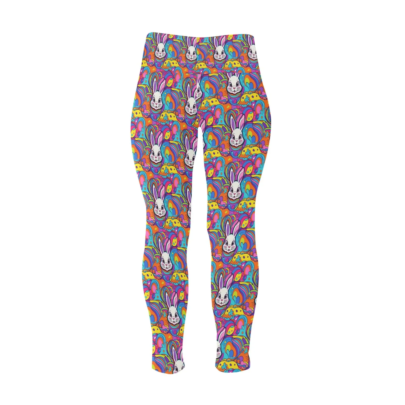 Trippy Bunny Women's Plus Size High Waited Leggings Women's High Waist Leggings(Plus Size)(ModelL45)